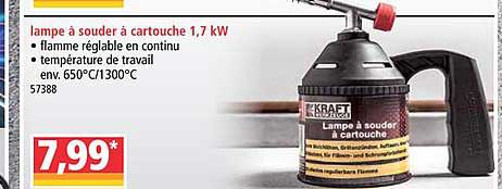 lampe à souder à cartouche 1.7 kw