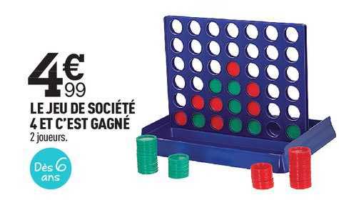 le jeu de société 4 et c'est gagné