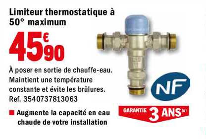 limiteur thermostatique à 50° maximum nf