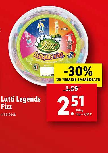 lutti legends fizz -30% de remise immédiate