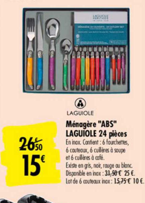 Ménagère "abs" Laguiole 24 Pièces