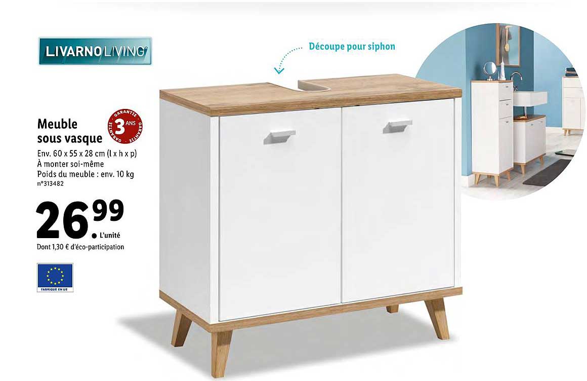 Meuble Sous Vasque Livarno Living