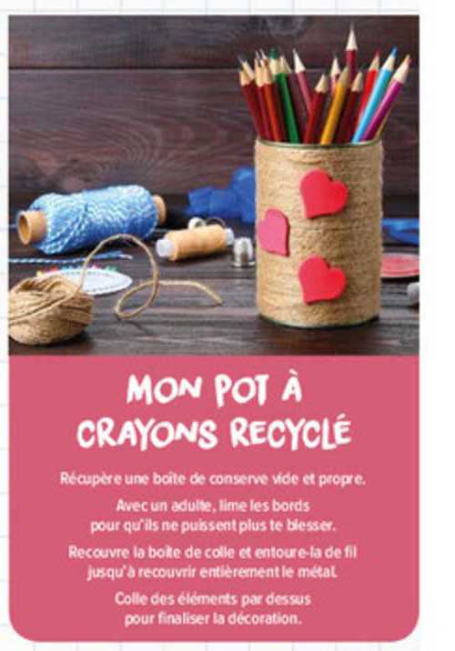 mon pot à crayons recycle