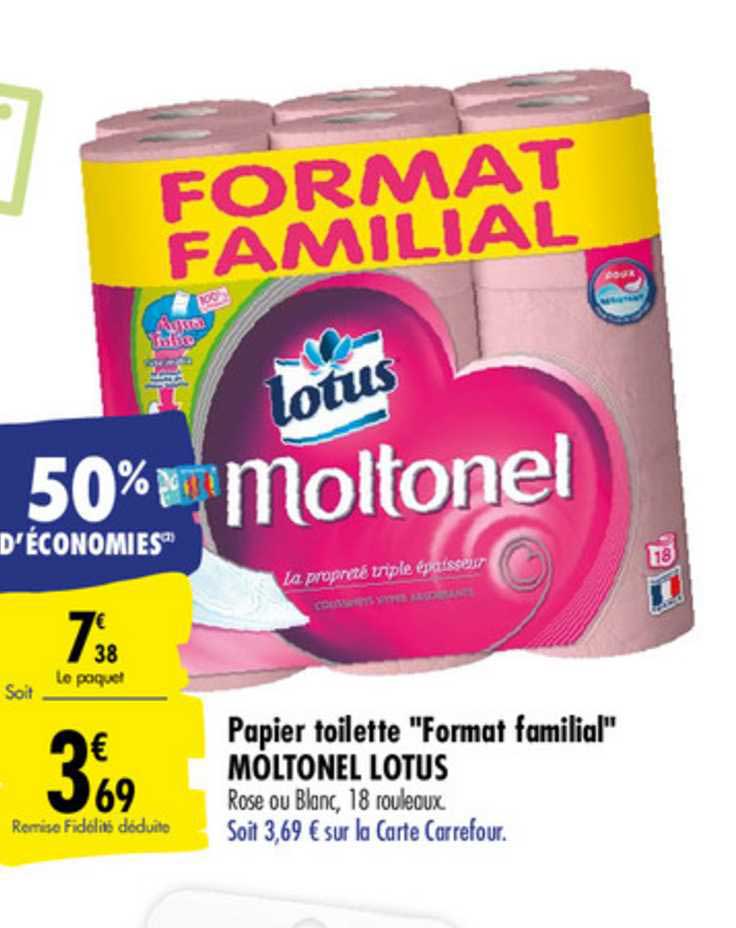 papier toilette "format familial"moltonel lotus