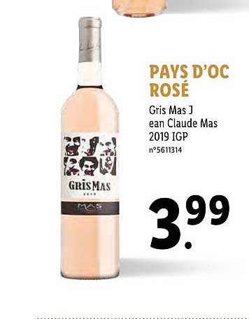 pays d'oc rosé gris mas j