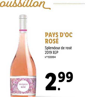 pays d'oc rosé splendeur de rosé