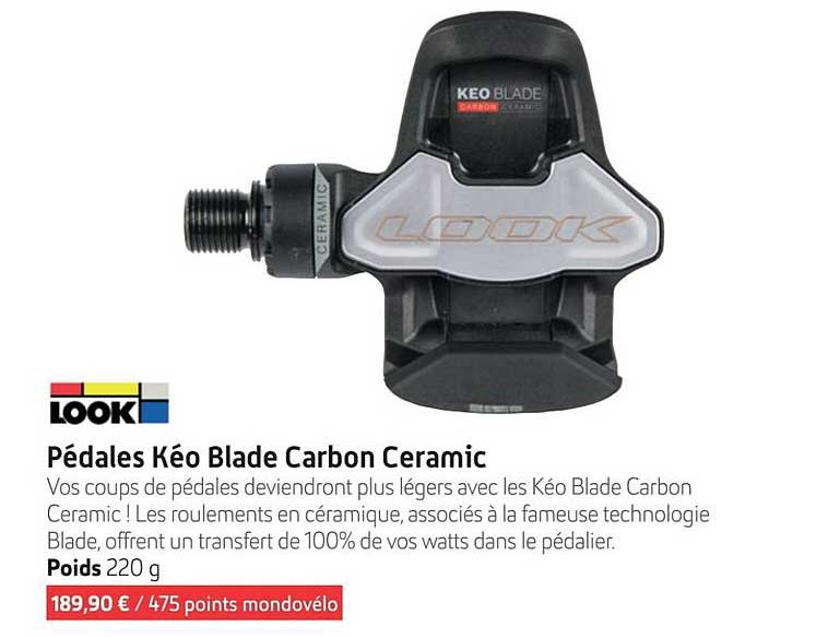 pédales kéo blade carbon ceramic