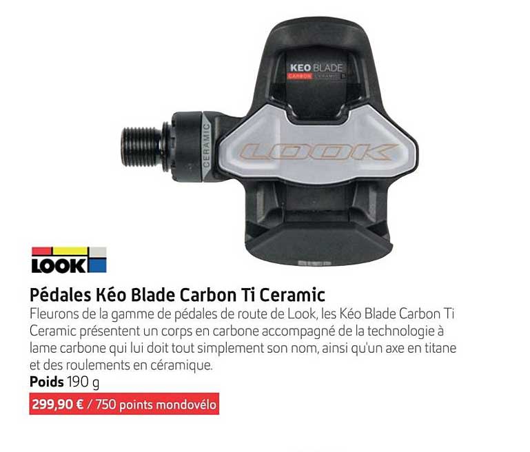 pédales kéo blade carbon ti ceramic