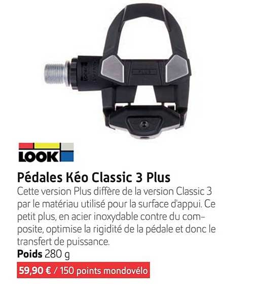 pédales kéo classic 3 plus