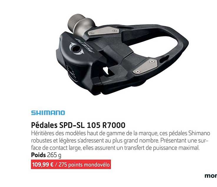 pédales spd-sl 105 r7000