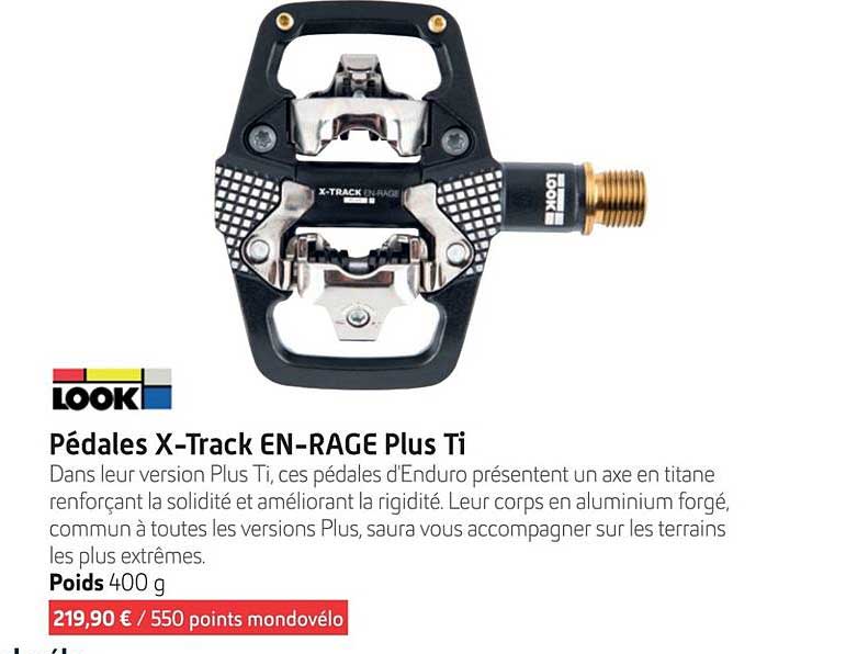 pédales x-track en-rage plus ti