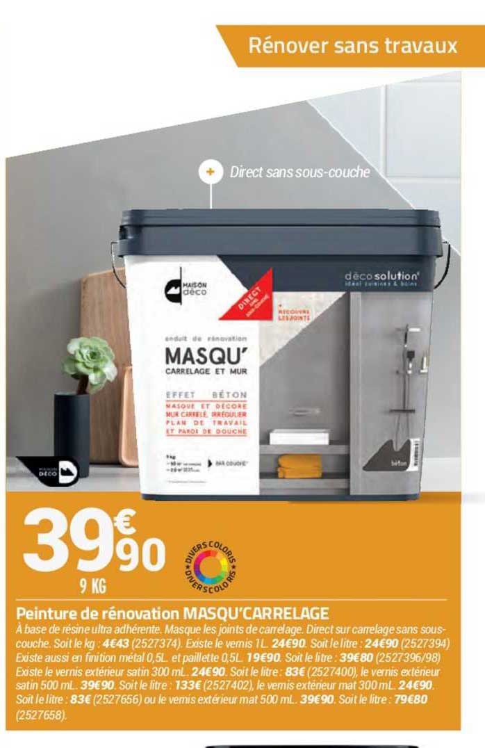Peinture De Rénovation Masqu'carrelage