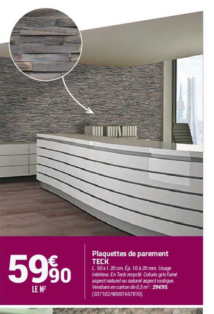 plaquettes de parement teck
