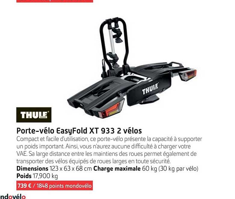 Porte-vélo EasyFold XT 933 2vélos