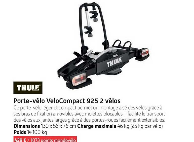 Porte-vélo VeloCompact 925 2 vélos