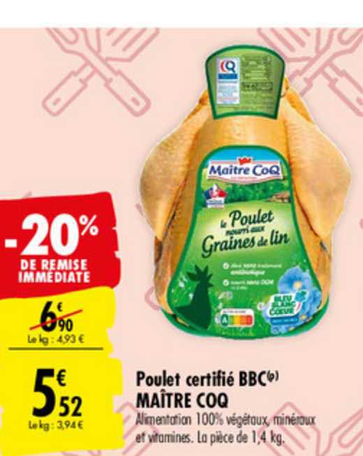 poulet certifié bbc maître coq
