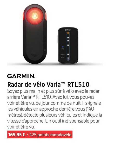 radar de vélo varia™ rtl510