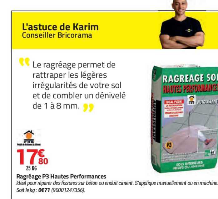 ragréage p3 hautes performances