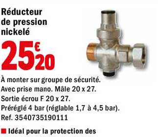 réducteur de pression nickelé