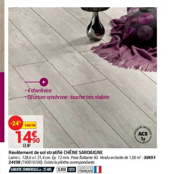 Revêtement Du Sol Stratifié Chêne Sardaigne