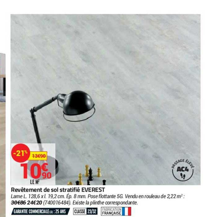 revêtement du sol stratifié everest