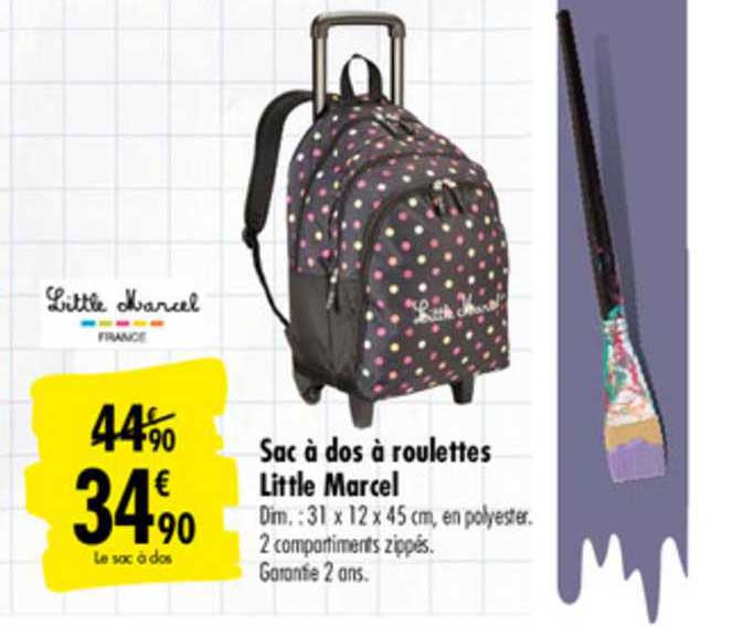 sac à dos à roulettes little marcel