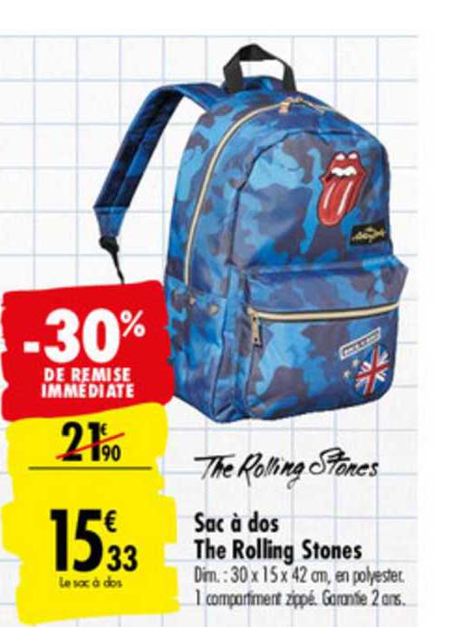 sac à dos the rolling stones