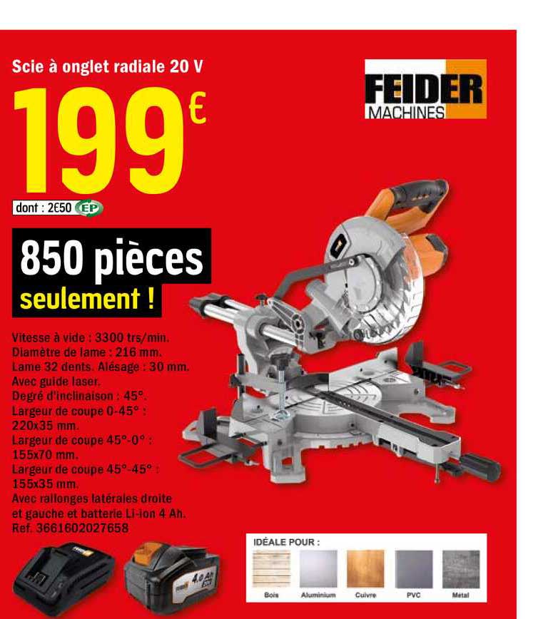 Scie à Onglet Radiale 20 V