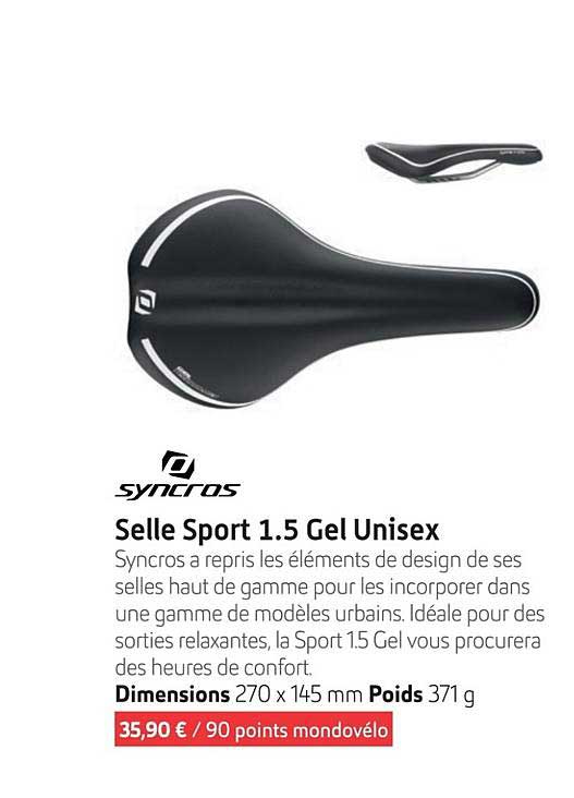 selle sport 1.5 gel unisex