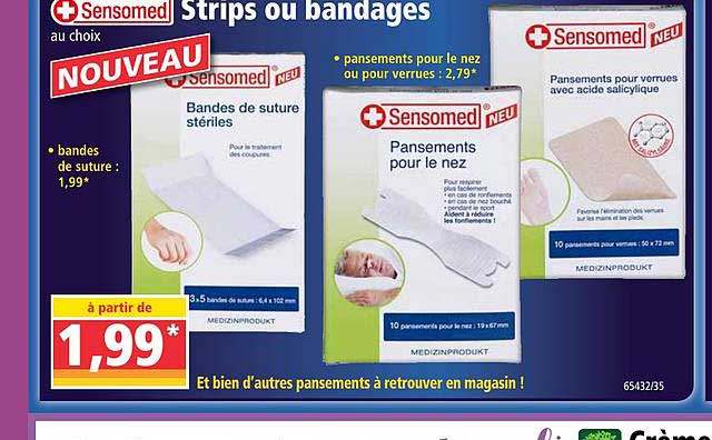 sensomed strips ou bandages