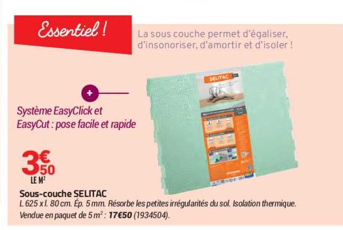 sous couche selitac