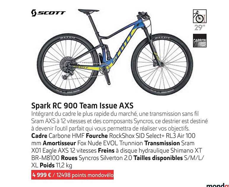 spark rc 900 team issue axs