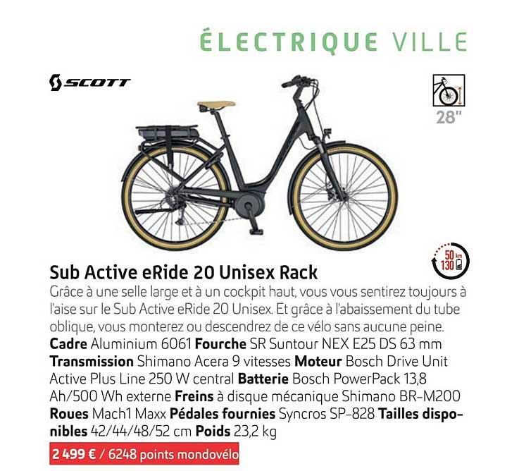 sub active eride 20 unisex rack