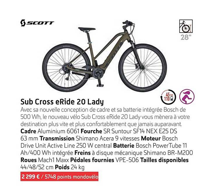 sub cross eride 20 lady