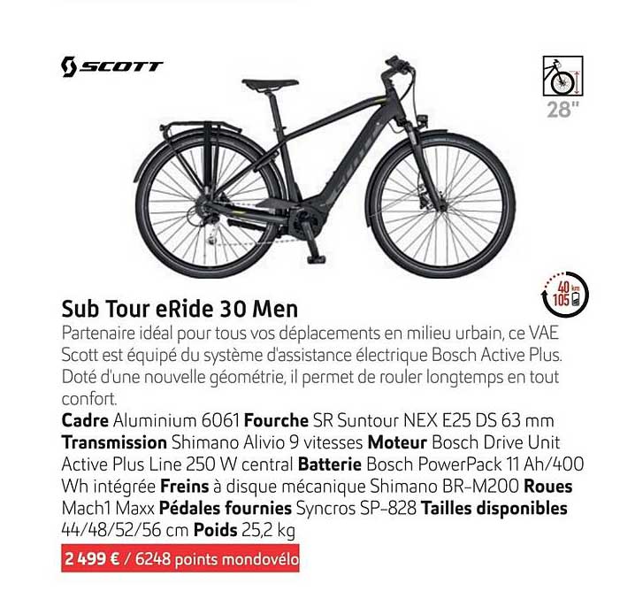 sub tour eride 30 men