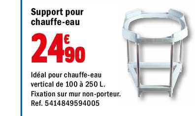 support pour chauffe eau