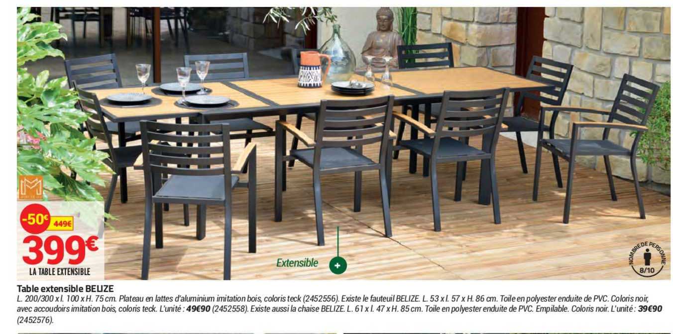 table extensible belize