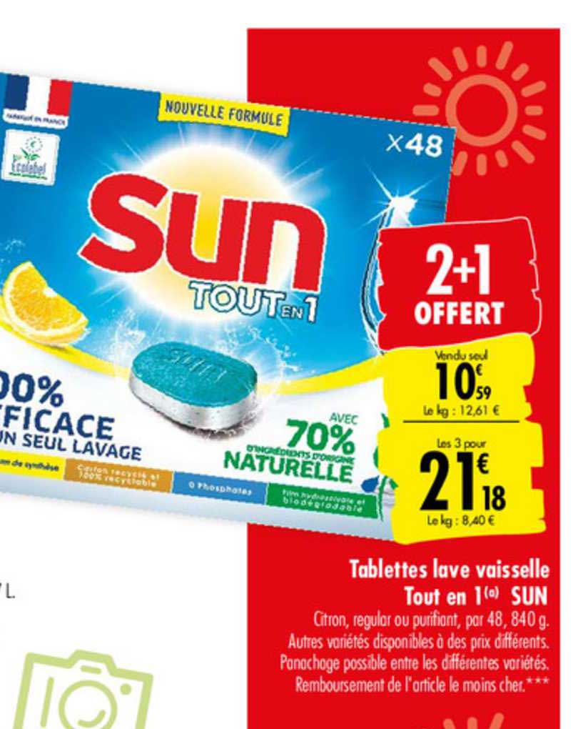 tablettes lave vaisselle tout en 1