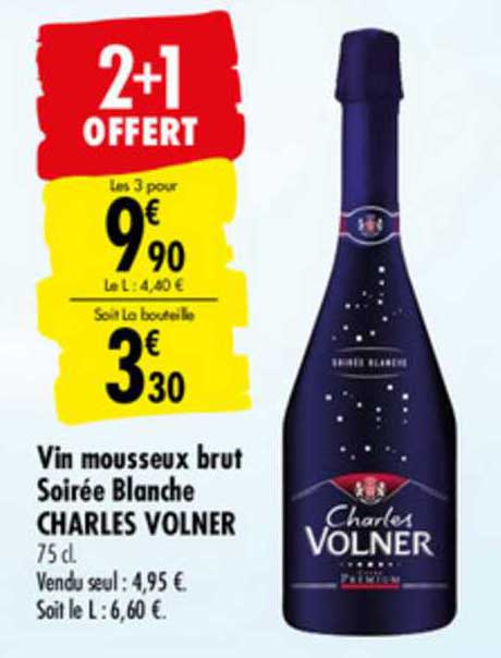 Vin mousseux brut Soirée Blance Charles Volner