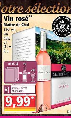 vin rosé maître de chai
