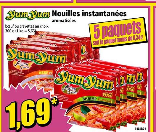 yum yum nouilles instantanées