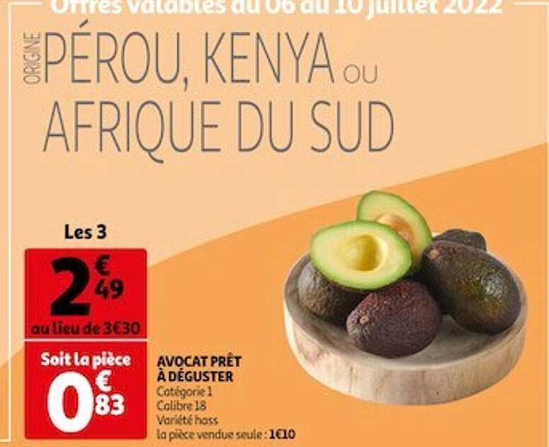 avocat prêt à déguster