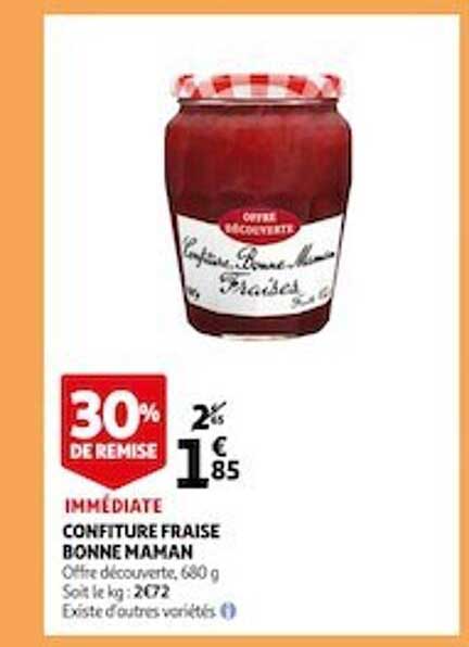 confiture fraise bonne maman