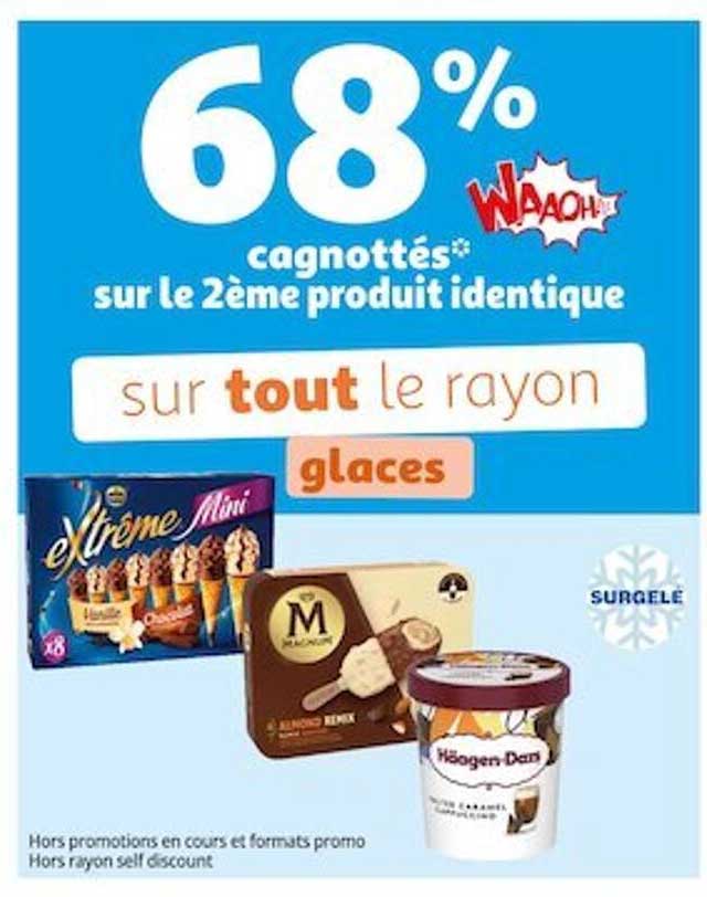 le rayon glaces extrême mini, magnum, häagen-dazs