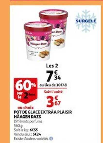pot de glace extra à plaisir häagen-dazs