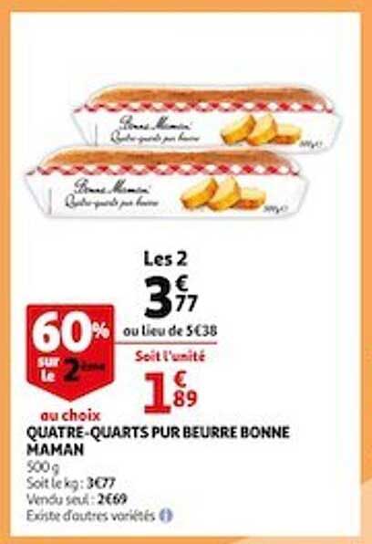 quatre-quarts pur beurre bonne maman