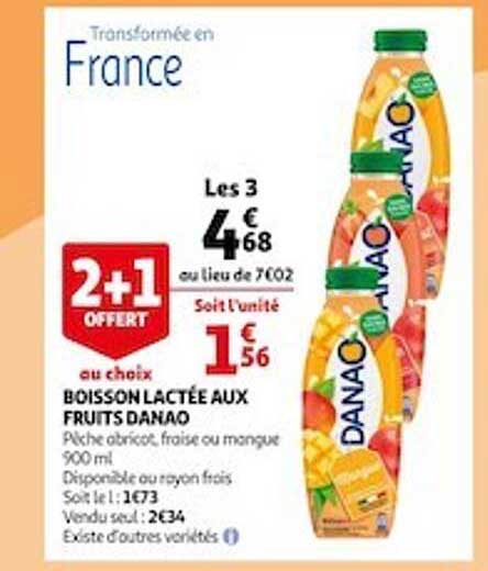 boisson lactée aux fruits danao
