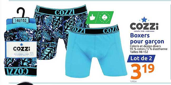 Boxers Pour Garçon Cozzi