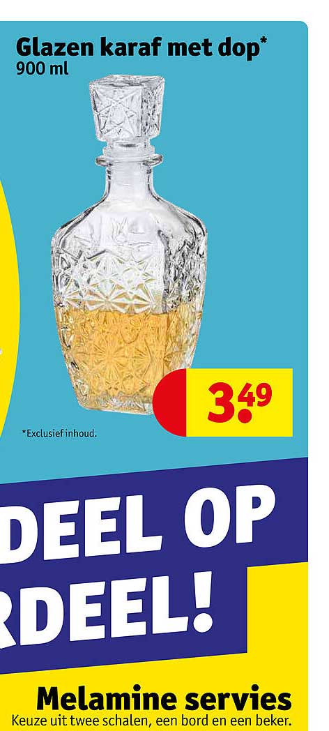 glazen karaf met dop