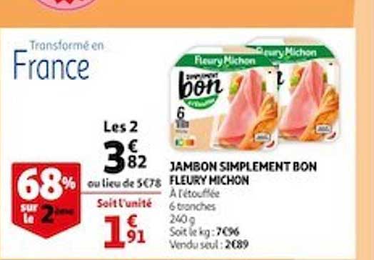 jambon simplement bon fleury michon